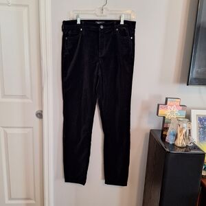 Well Worn Black Velour Jeans Style Pants